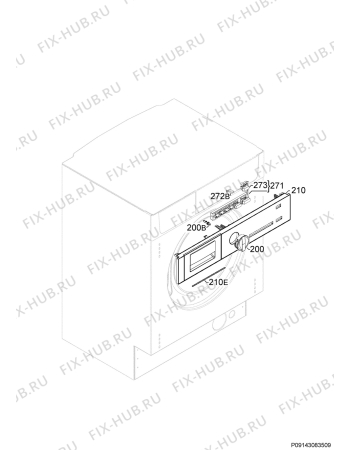 Схема №11 L82470BI с изображением Блок управления для стиралки Aeg 973914528237030